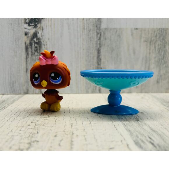 Littlest Pet Shop LPS Vintage Brown Baby Owl EUC - Picture 2 of 3